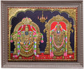 Balaji Padmavathi Blue Tanjore Painting