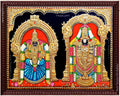 Balaji Padmavathi Red Tanjore Painting