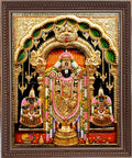 3D Balaji Padmavathi Embossed Tanjore Painting