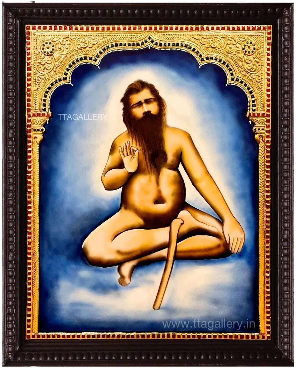 Naga Sadhus Tanjore Painting