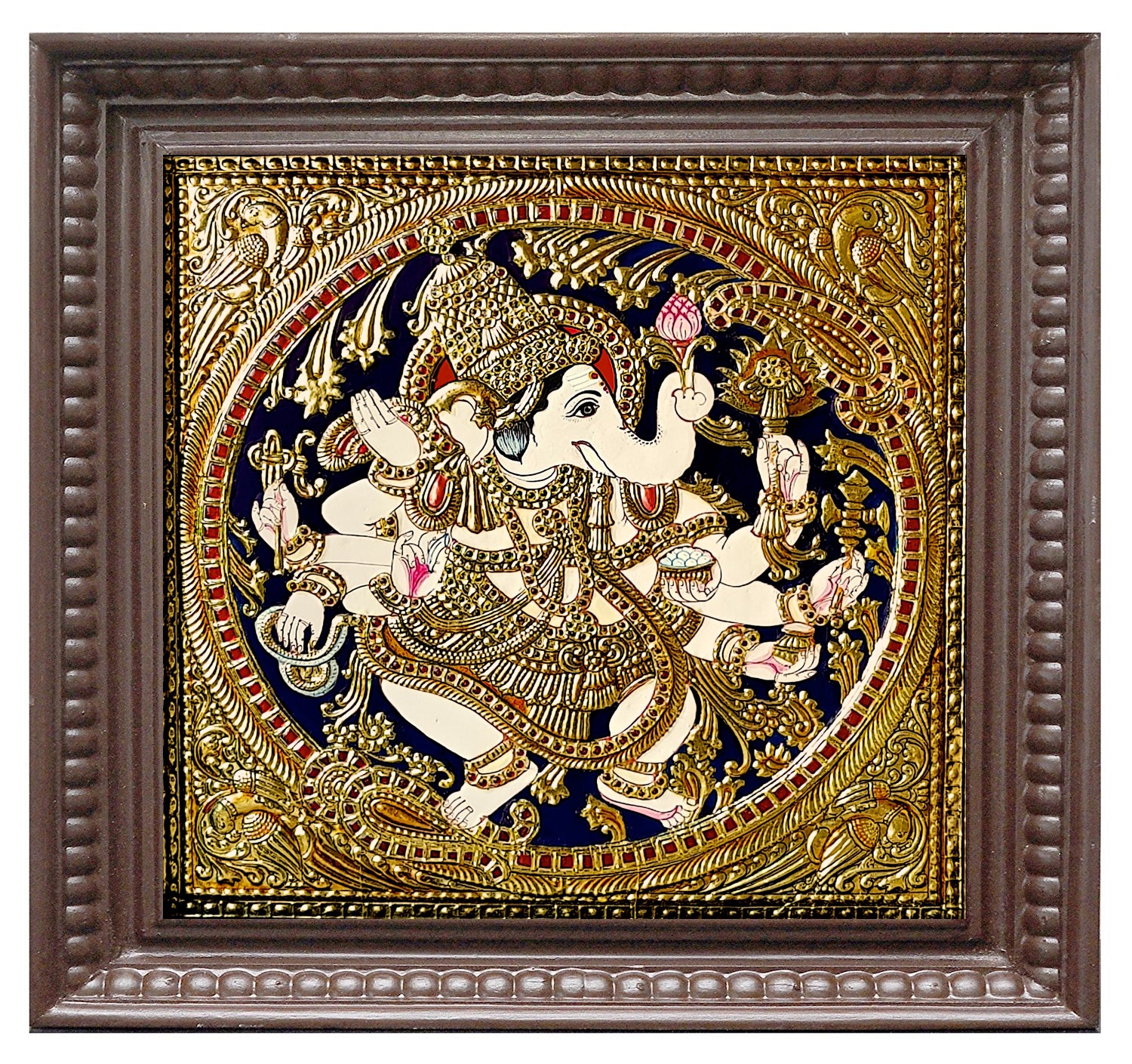 Dancing Ganesha Tanjore Painting