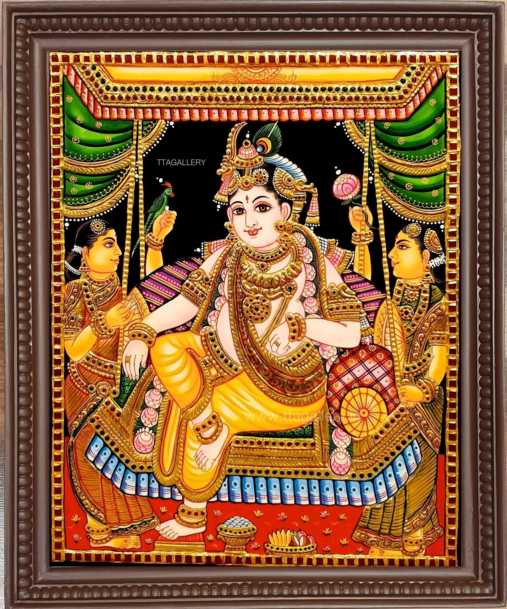 Dharbar Krishna Tanjore Painting