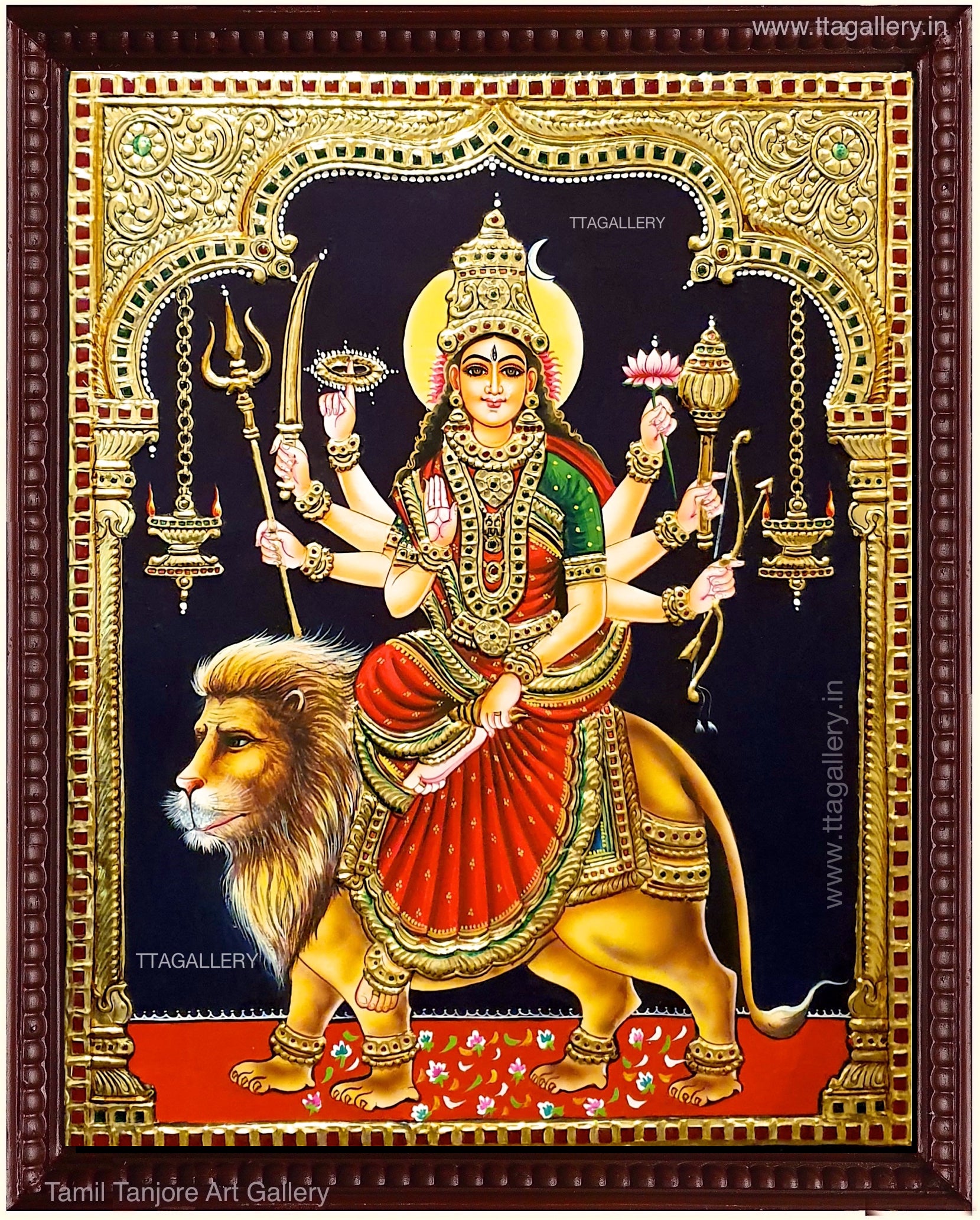 Sri Durga Devi Tanjore Painting