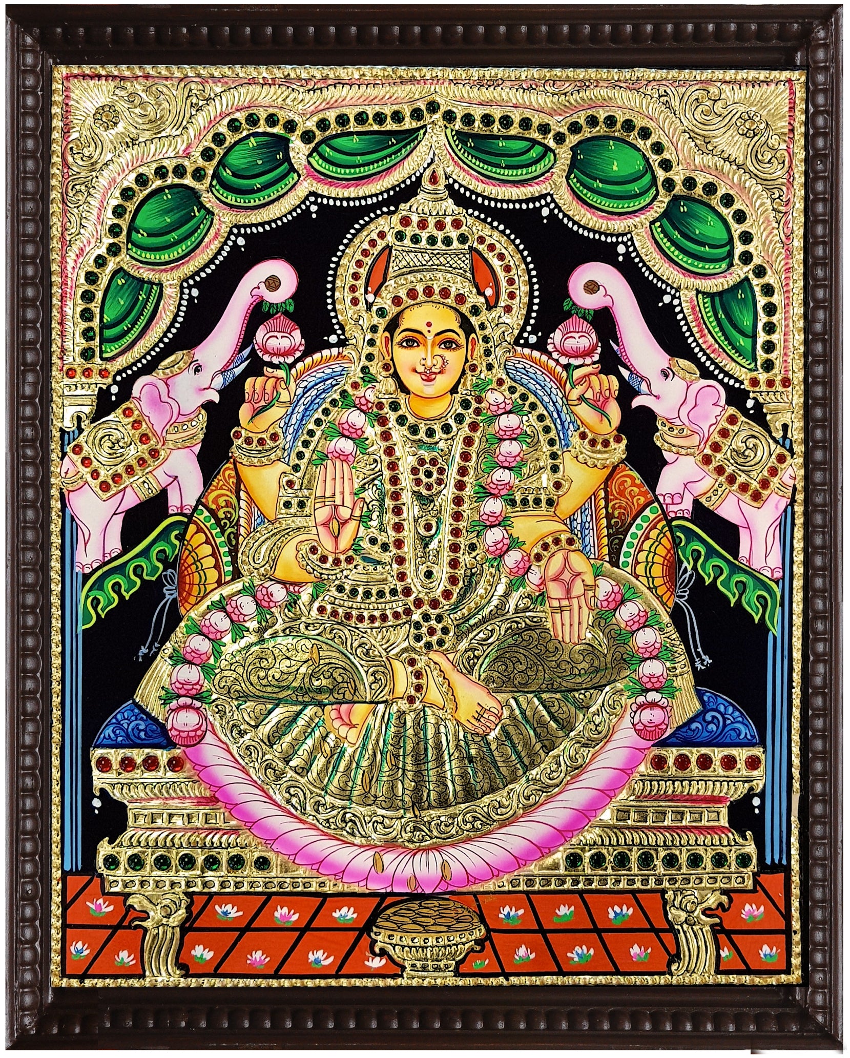 Gaja Lakshmi Tanjore Painting