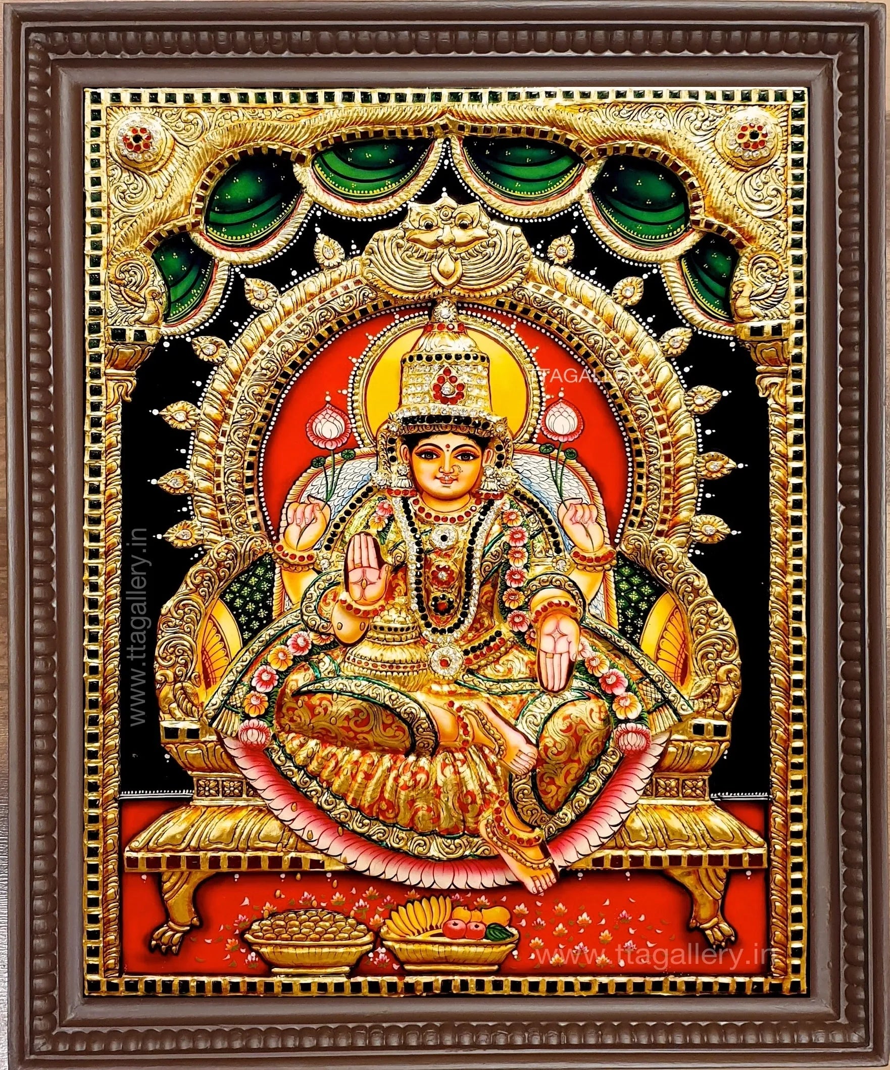 3D Gajalakshmi Tanjore Painting