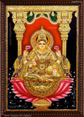 Gaja Lakshmi Semi Embossed Tanjore Painting