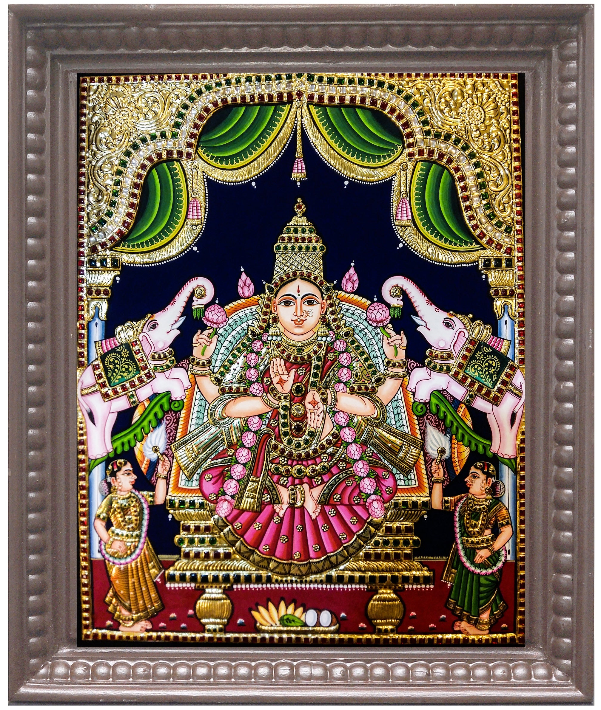 Gajalakshmi Tanjore Painting