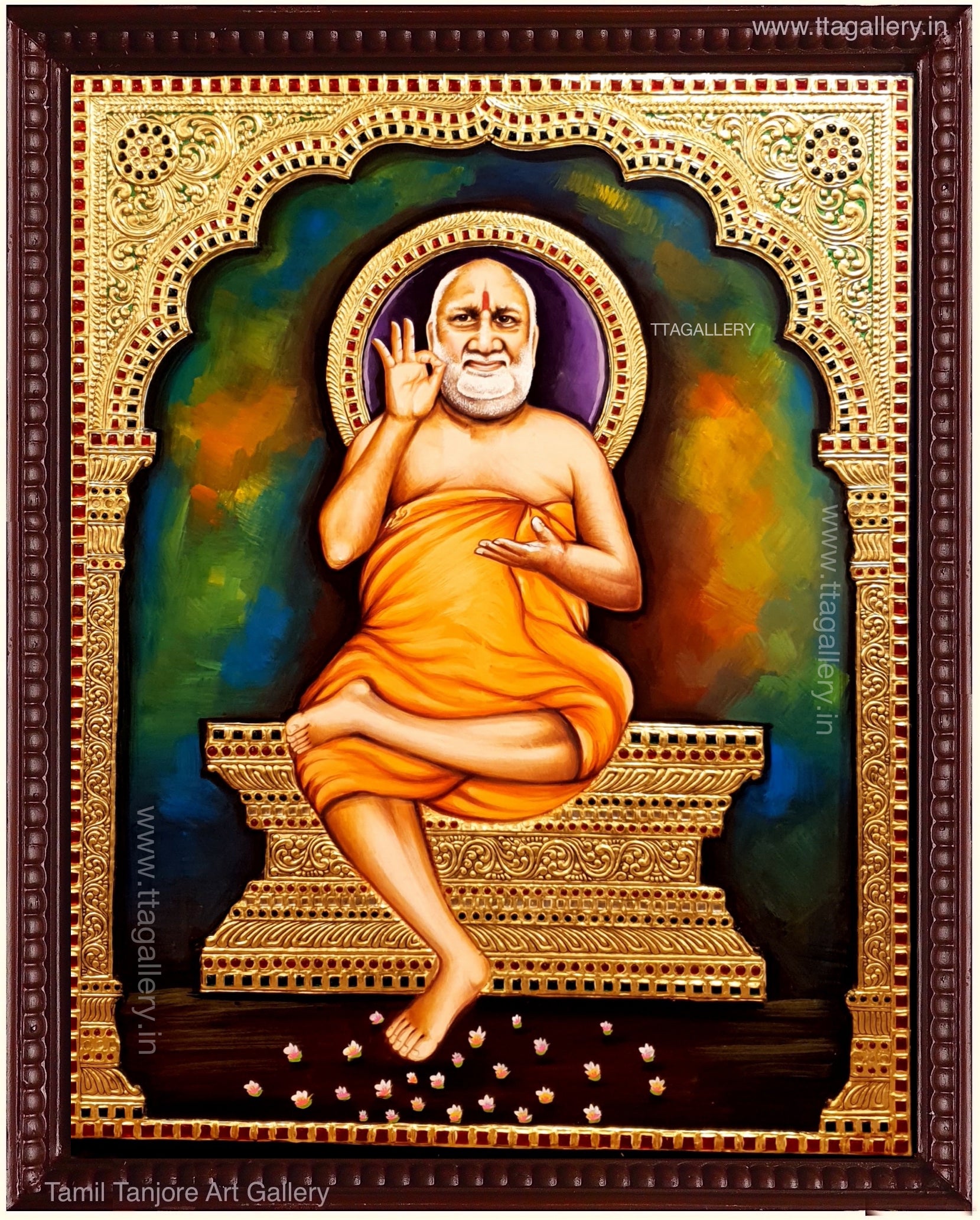 Gnanananda Swami Tanjore Painting