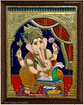 Ganesha book Tanjore Painting