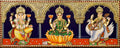 Vinayakar Lakshmi Saraswathi 2 Tanjore Painting