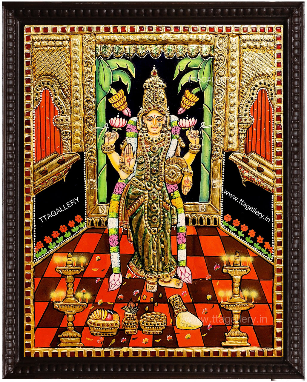 Graha Lakshmi Big Tanjore Painting