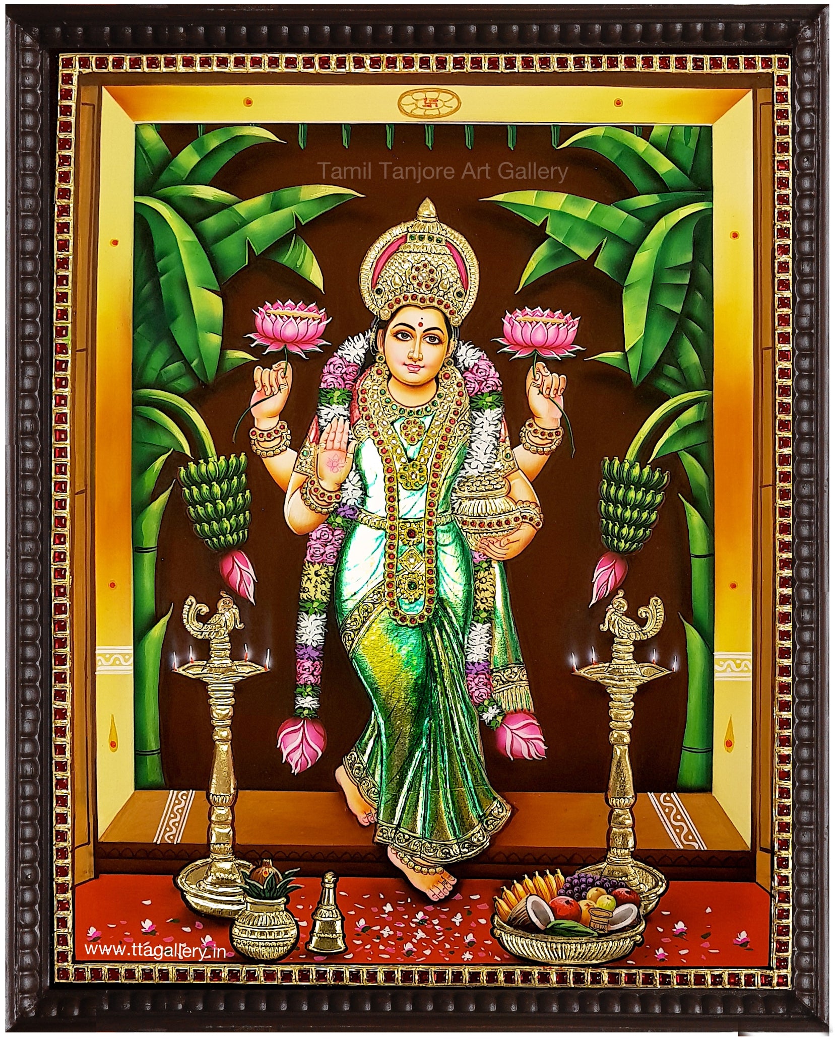 Graha Lakshmi Big Tanjore Painting