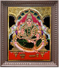 Gajalakshmi Dark Green Tanjore Painting