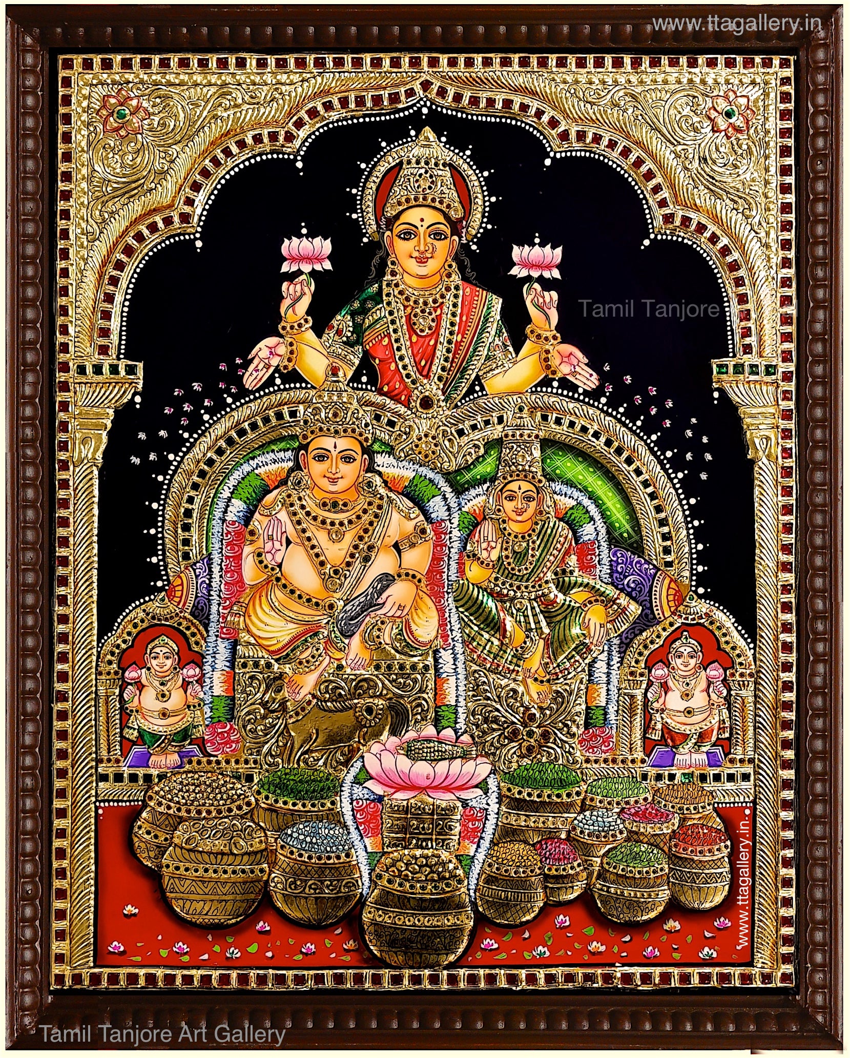 Guberalakshmi 2 Large Tanjore Painting
