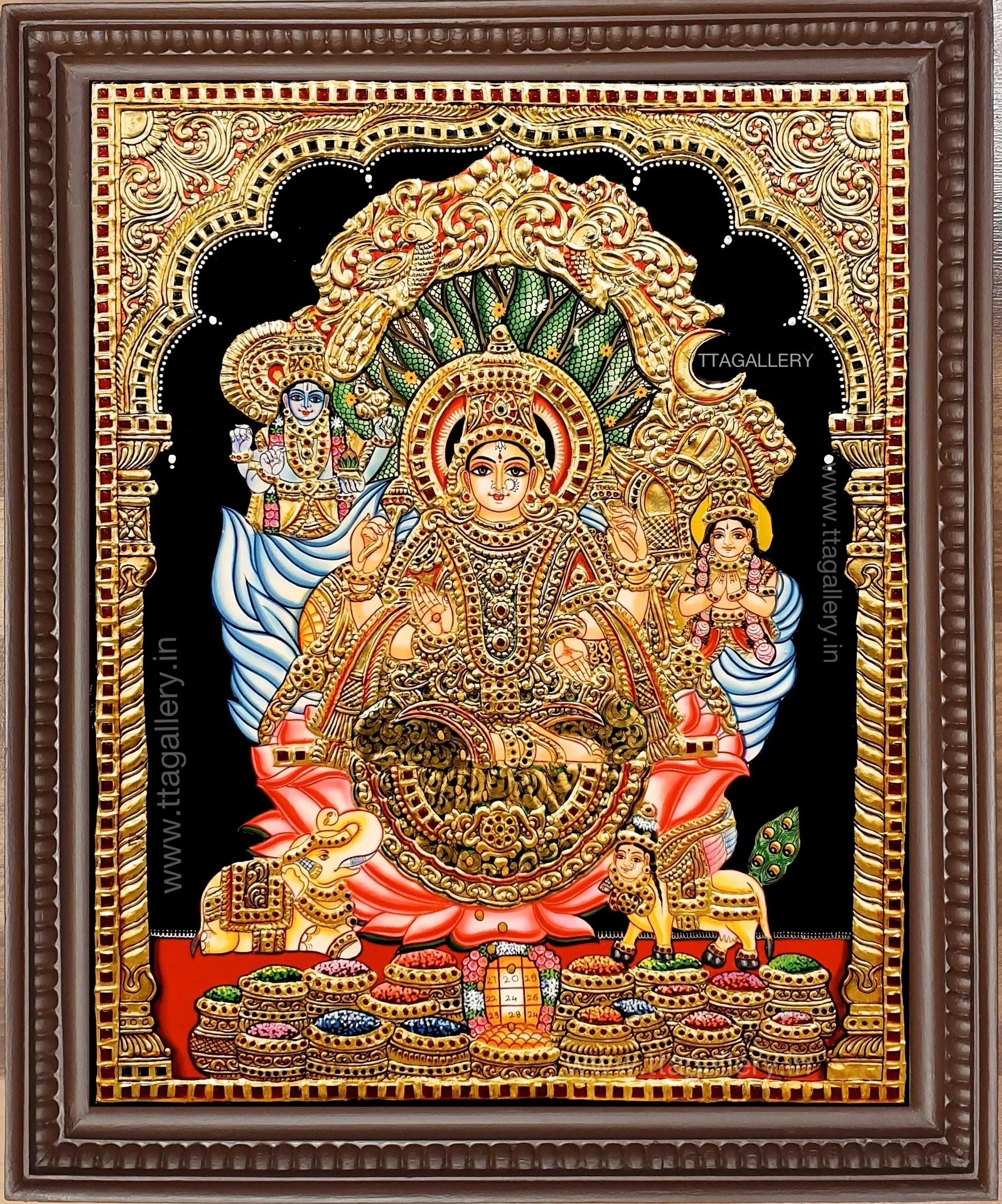 Guber Lakshmi Tanjore Painting