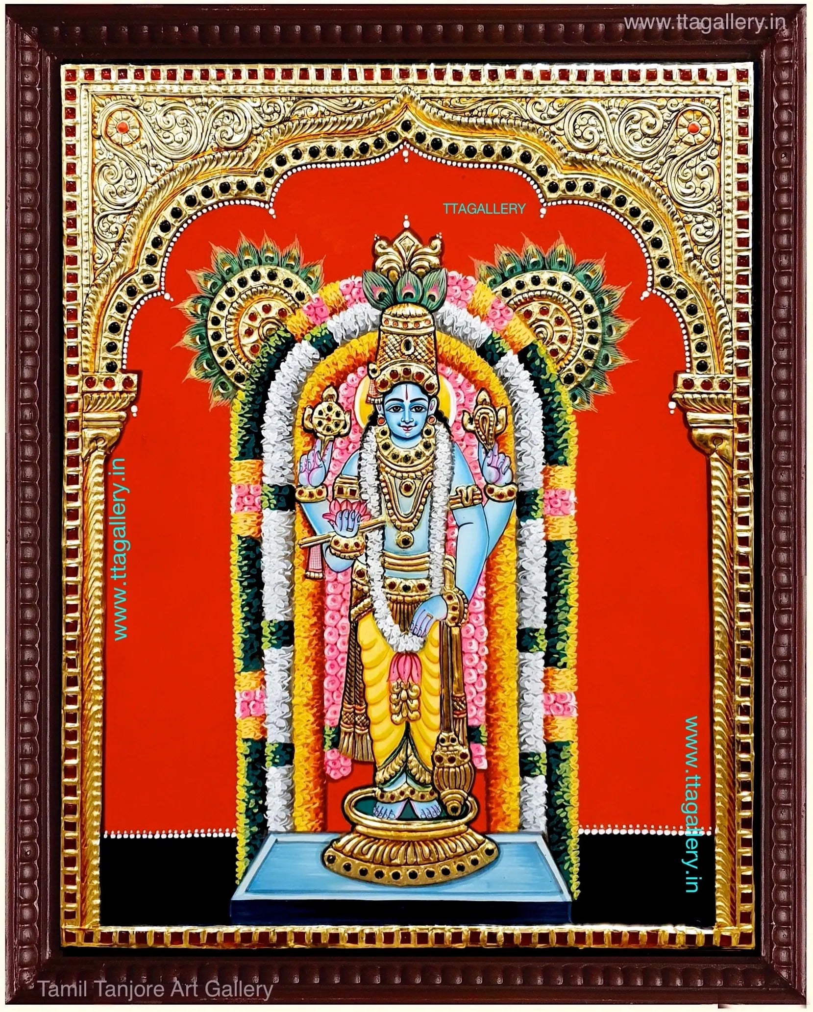 Guruvayurappan Tanjore Painting