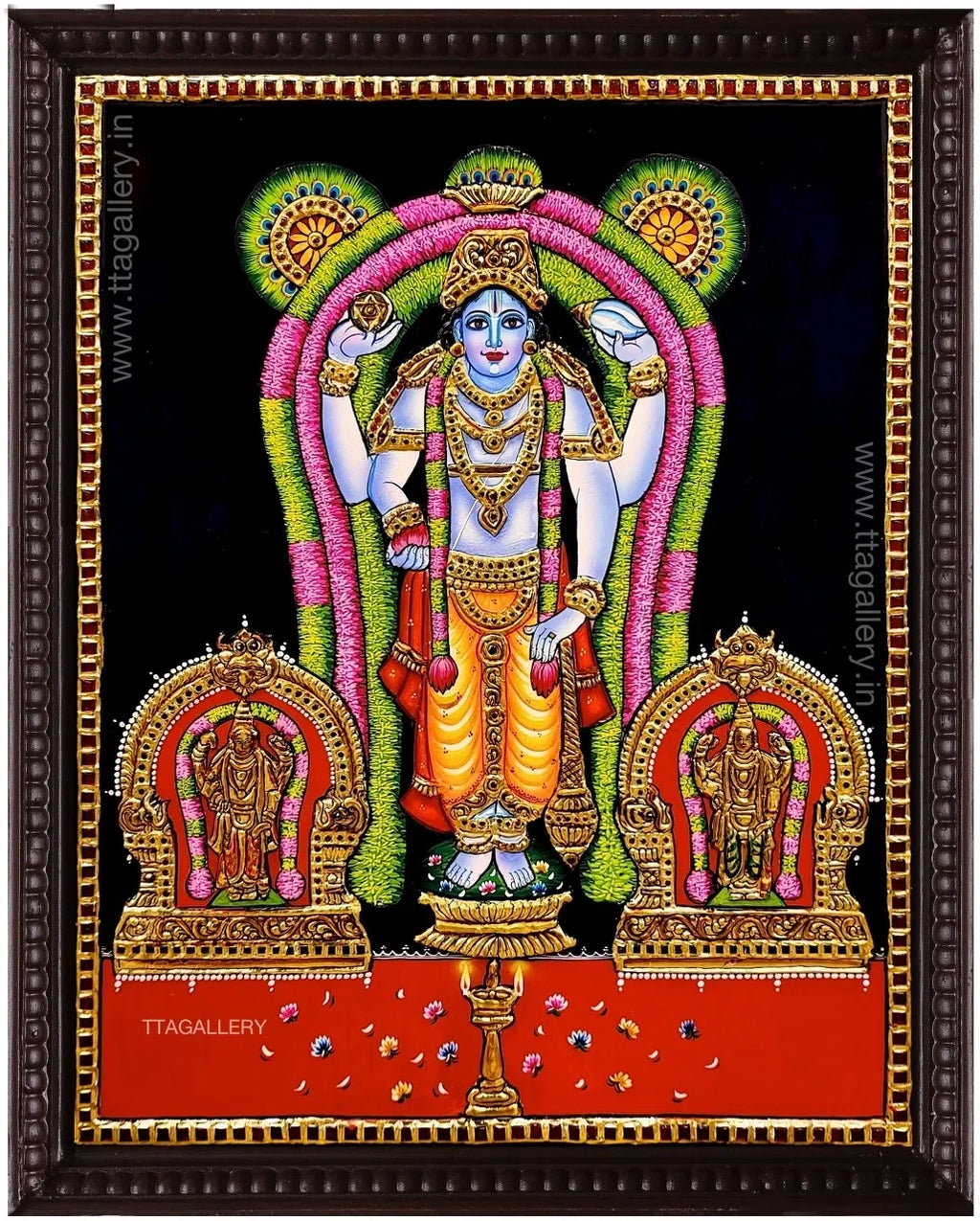 Guruvayurappan Traditional Tanjore Painting
