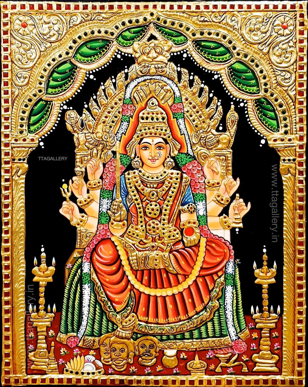 Samayapuram Mari Amman Tanjore Painting