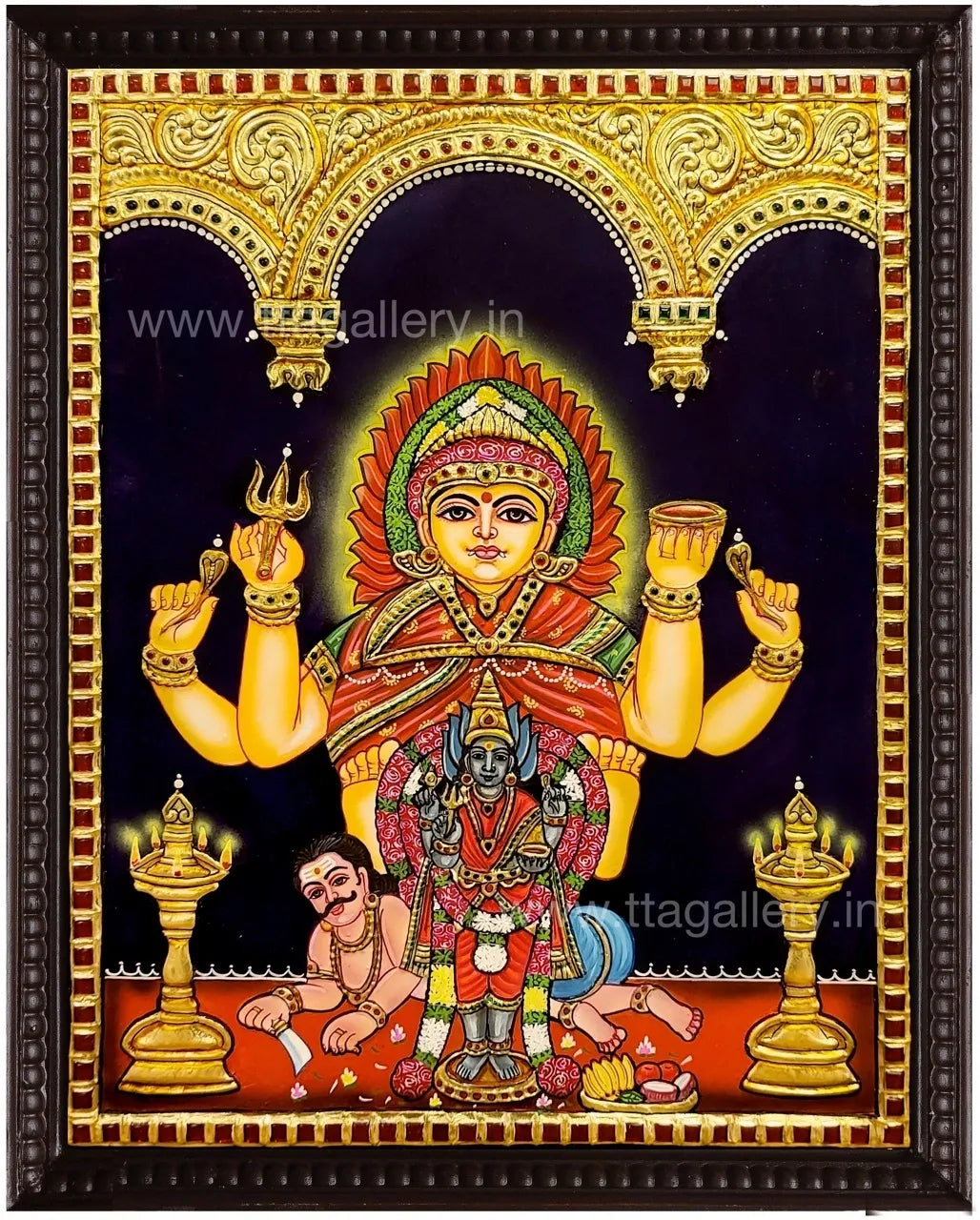 Maasaniamman Traditional Tanjore Painting