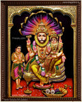 3D Narasimman With Lakshmi Tanjore Painting
