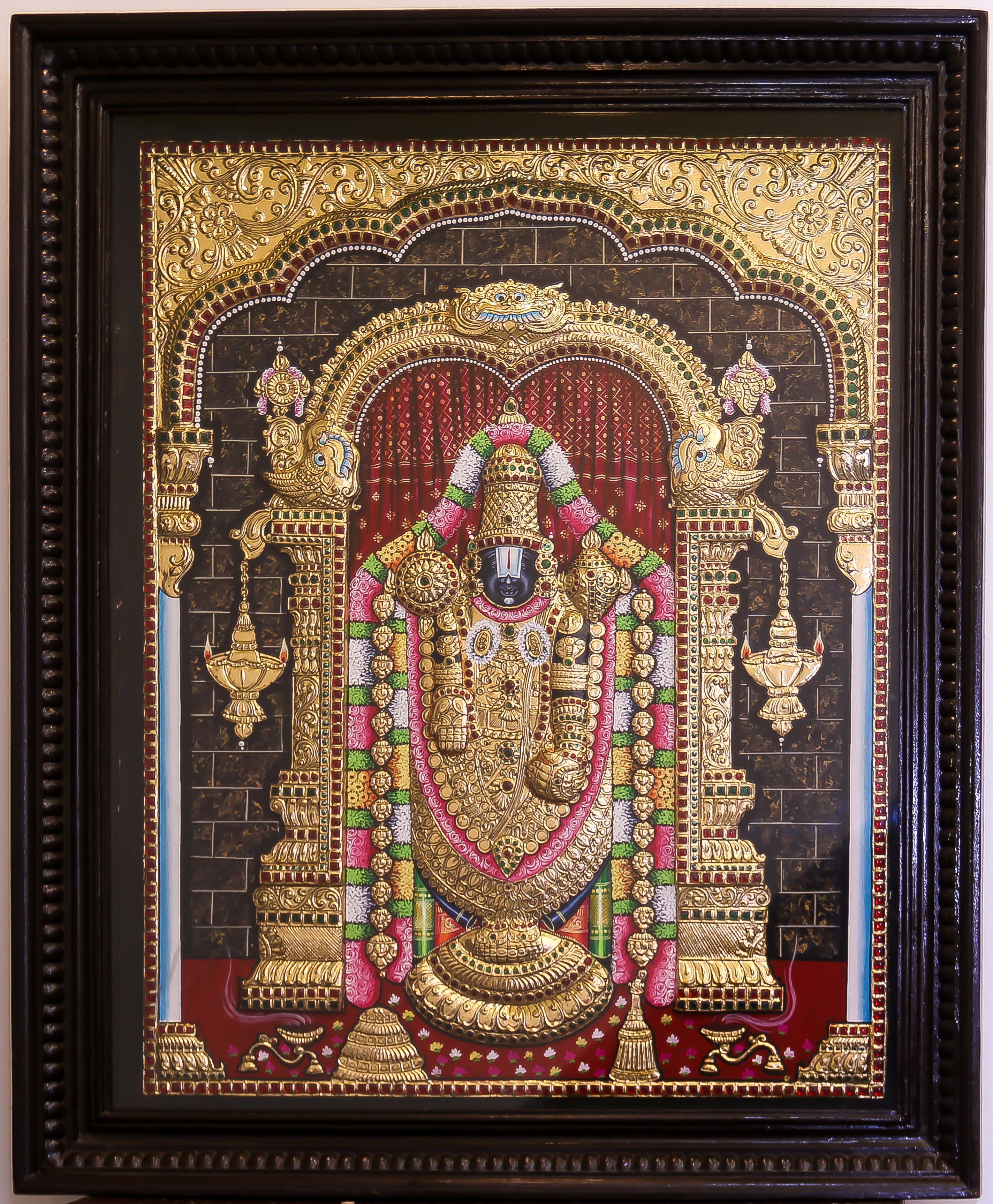 Balaji Semi Embossed Tanjore Painting