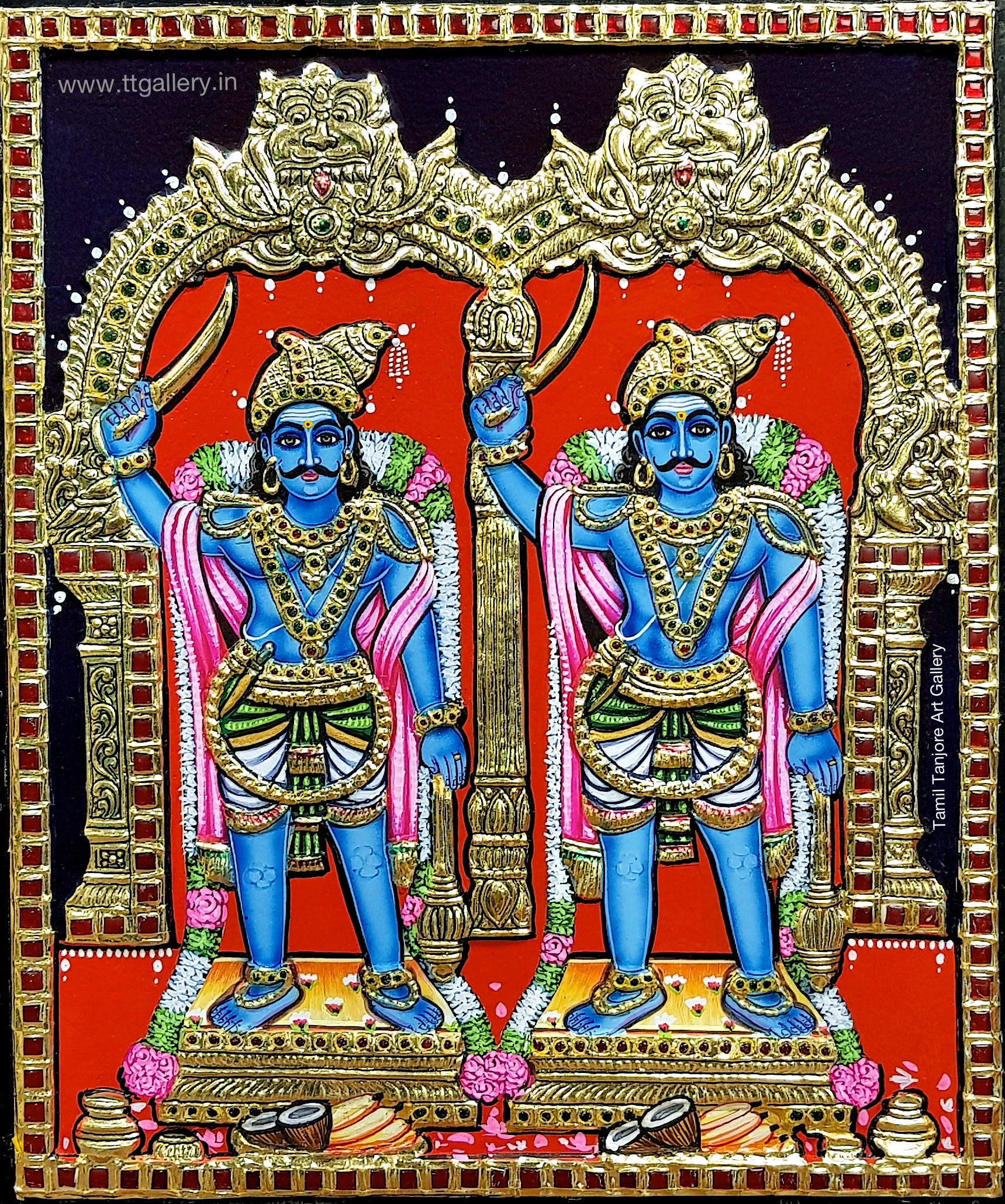 Karupanna Swamy Tanjore Painting