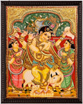 Krishna Traditional Tanjore Painting