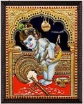 Butter Krishna Traditional Tanjore Painting