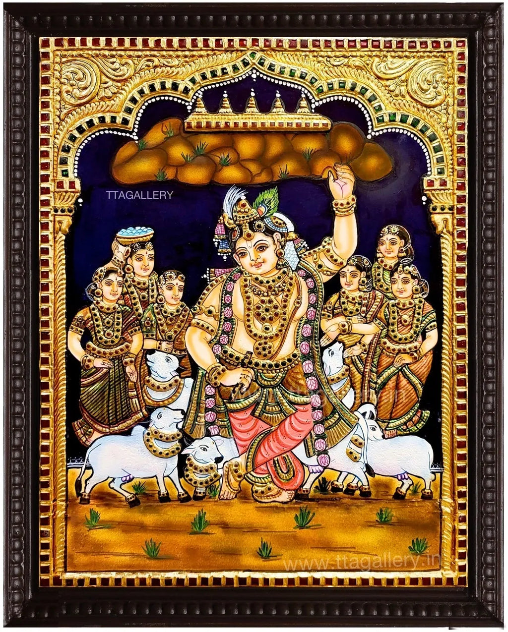 Krishna Traditional Tanjore Painting