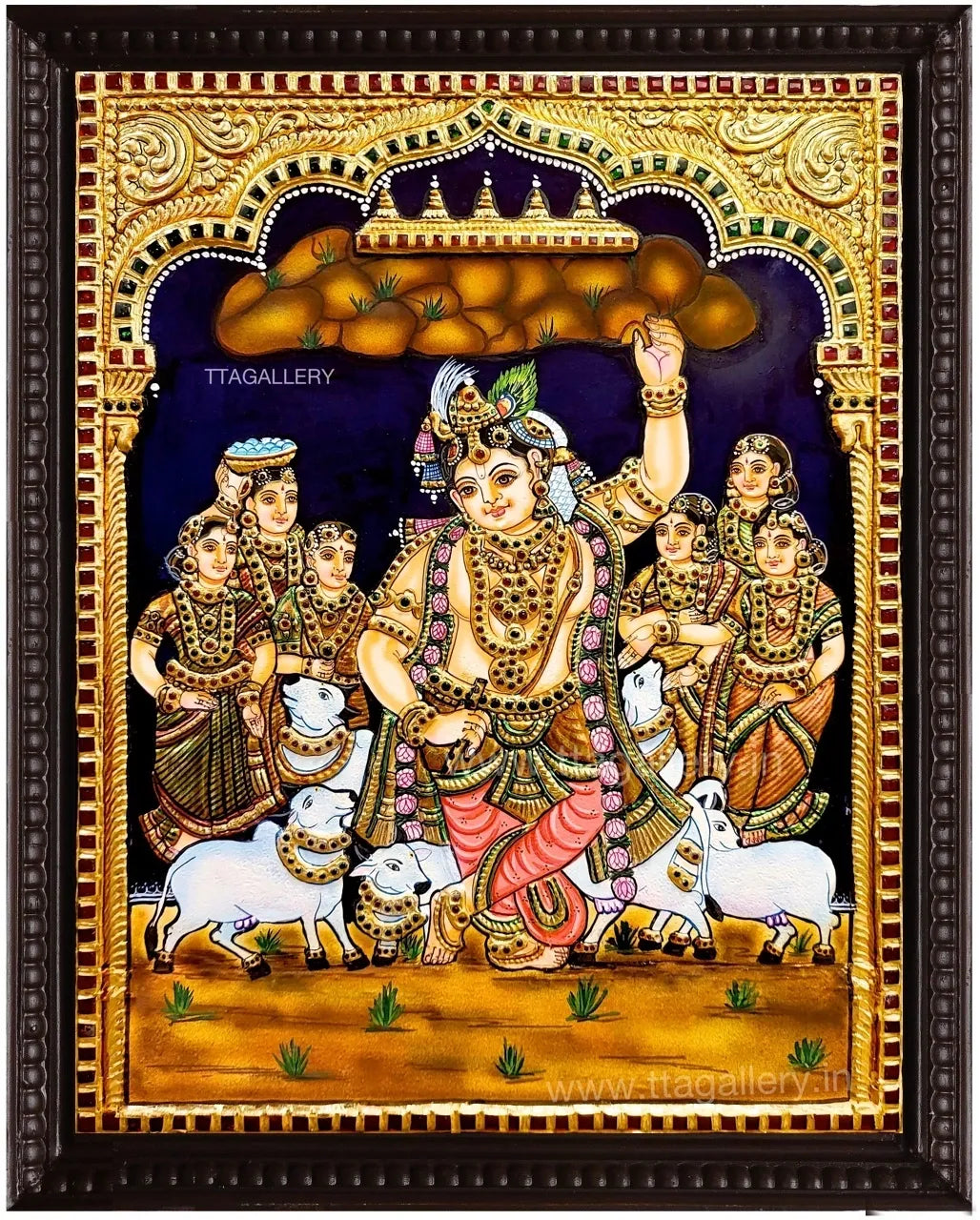 Krishna Traditional Tanjore Painting