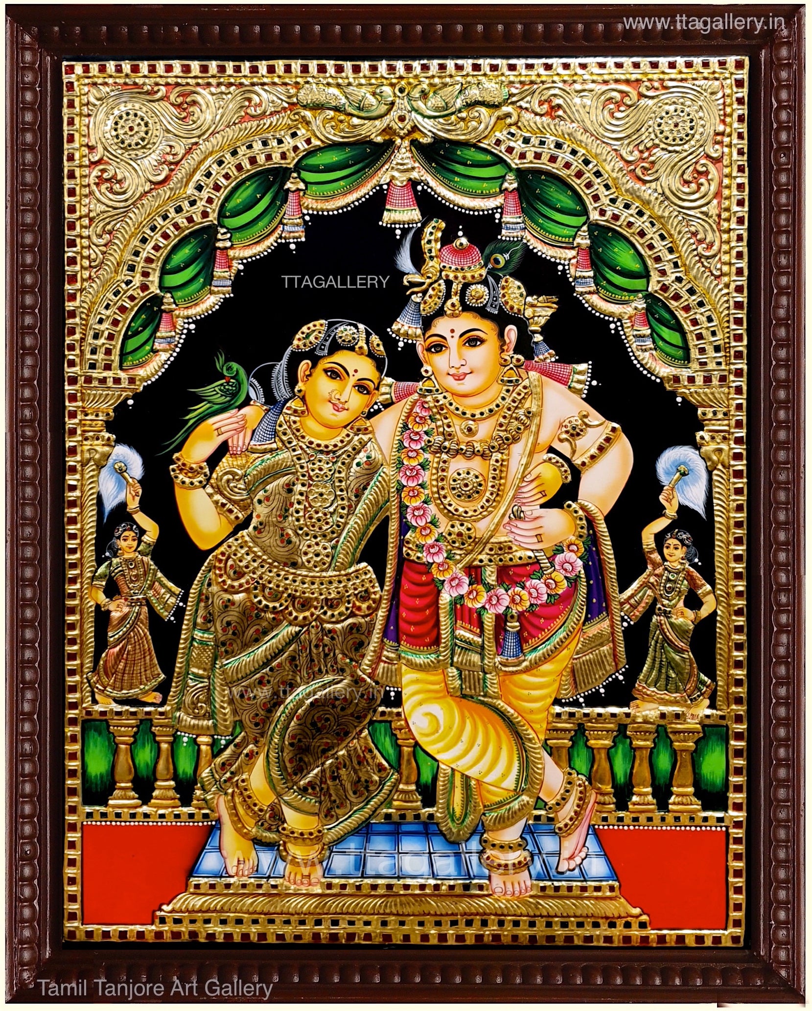Radhe Krishna 2 Tanjore Painting