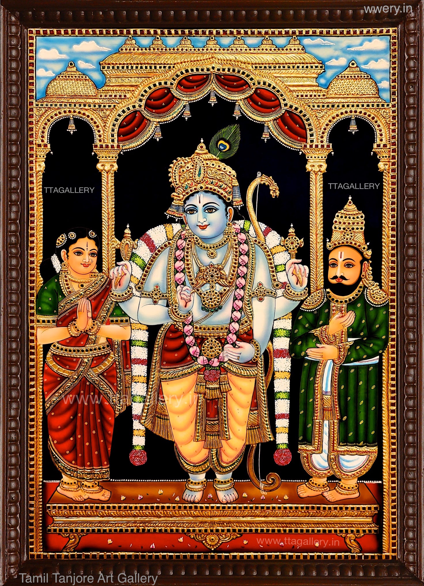 Krishna Traditional Tanjore Painting