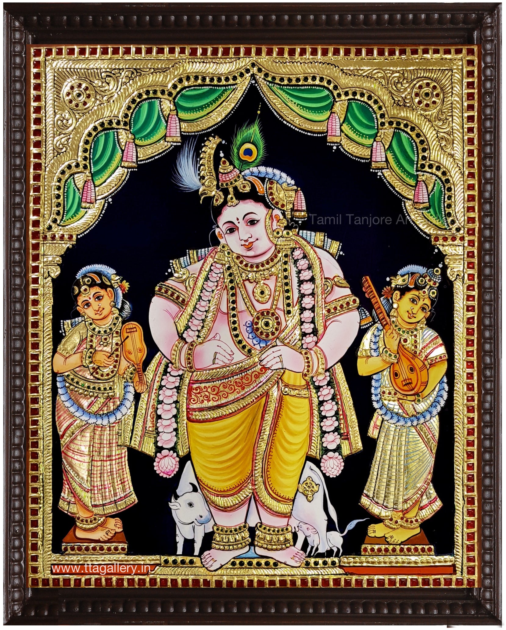 Vittobha Krishnan Tanjore Painting
