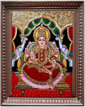 Lakshmi Red Tanjore Painting