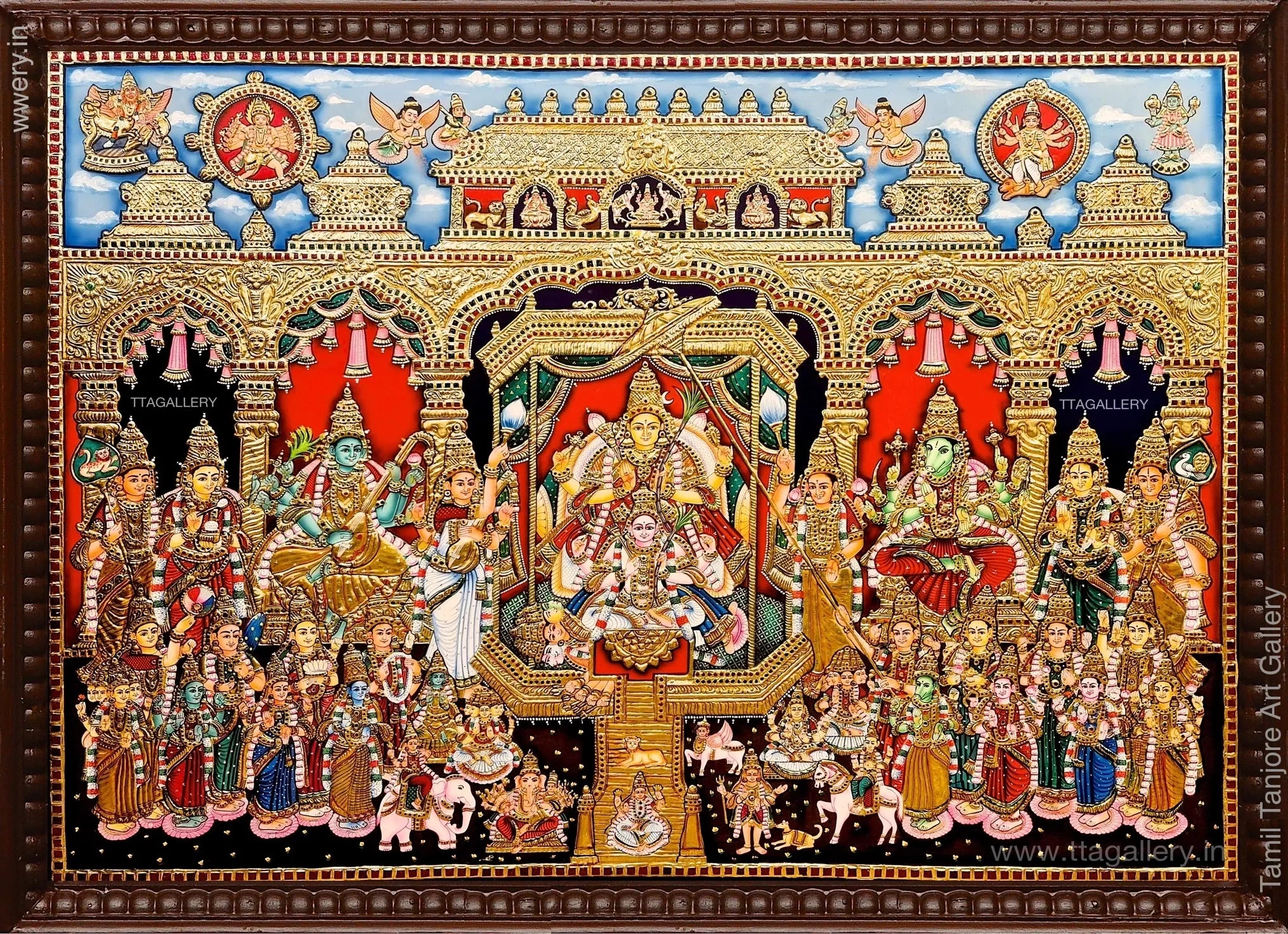 Lalitha Sahasranamam Tanjore Painting