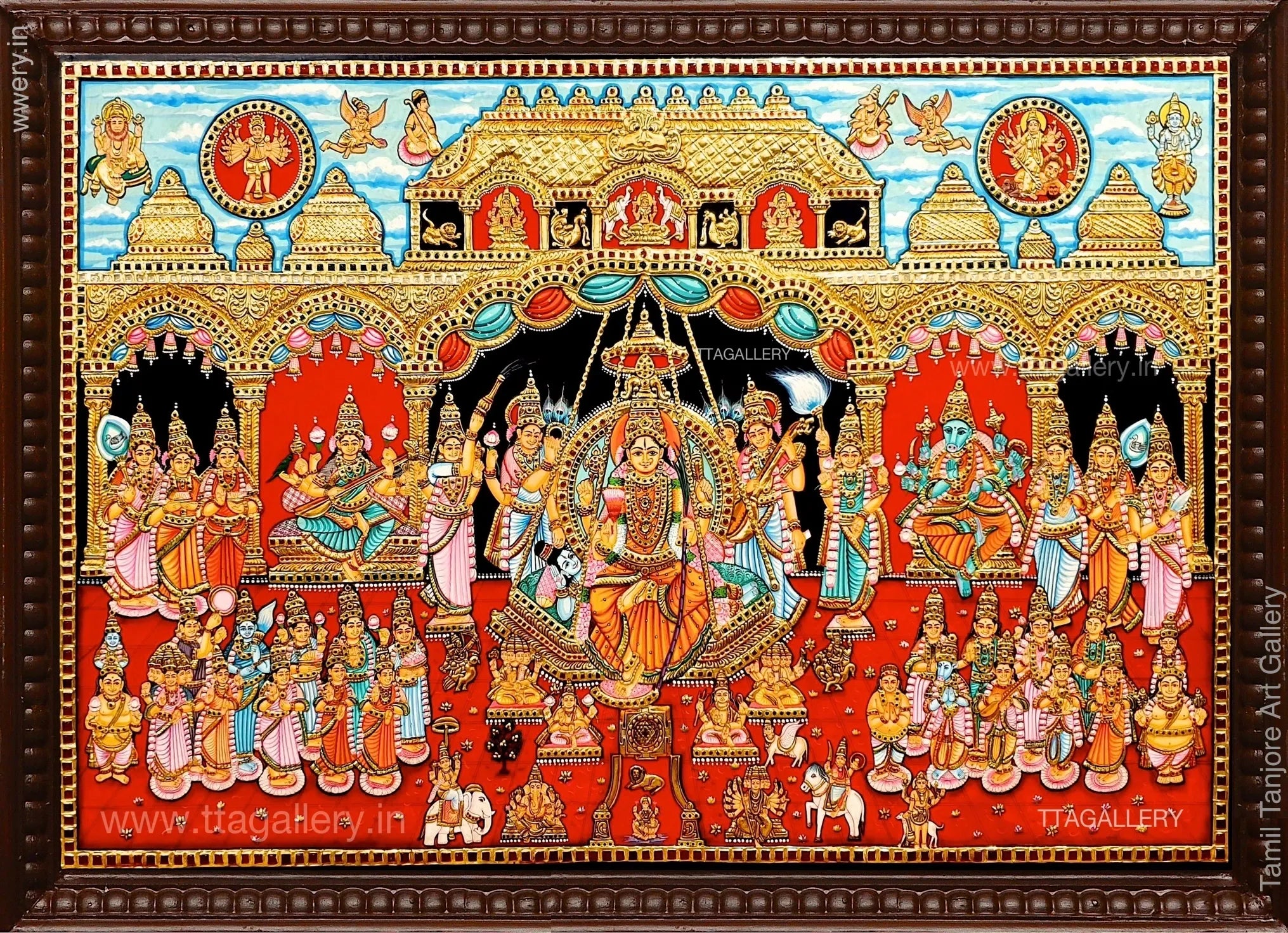 Lalitha Sahasranamam Tanjore Painting