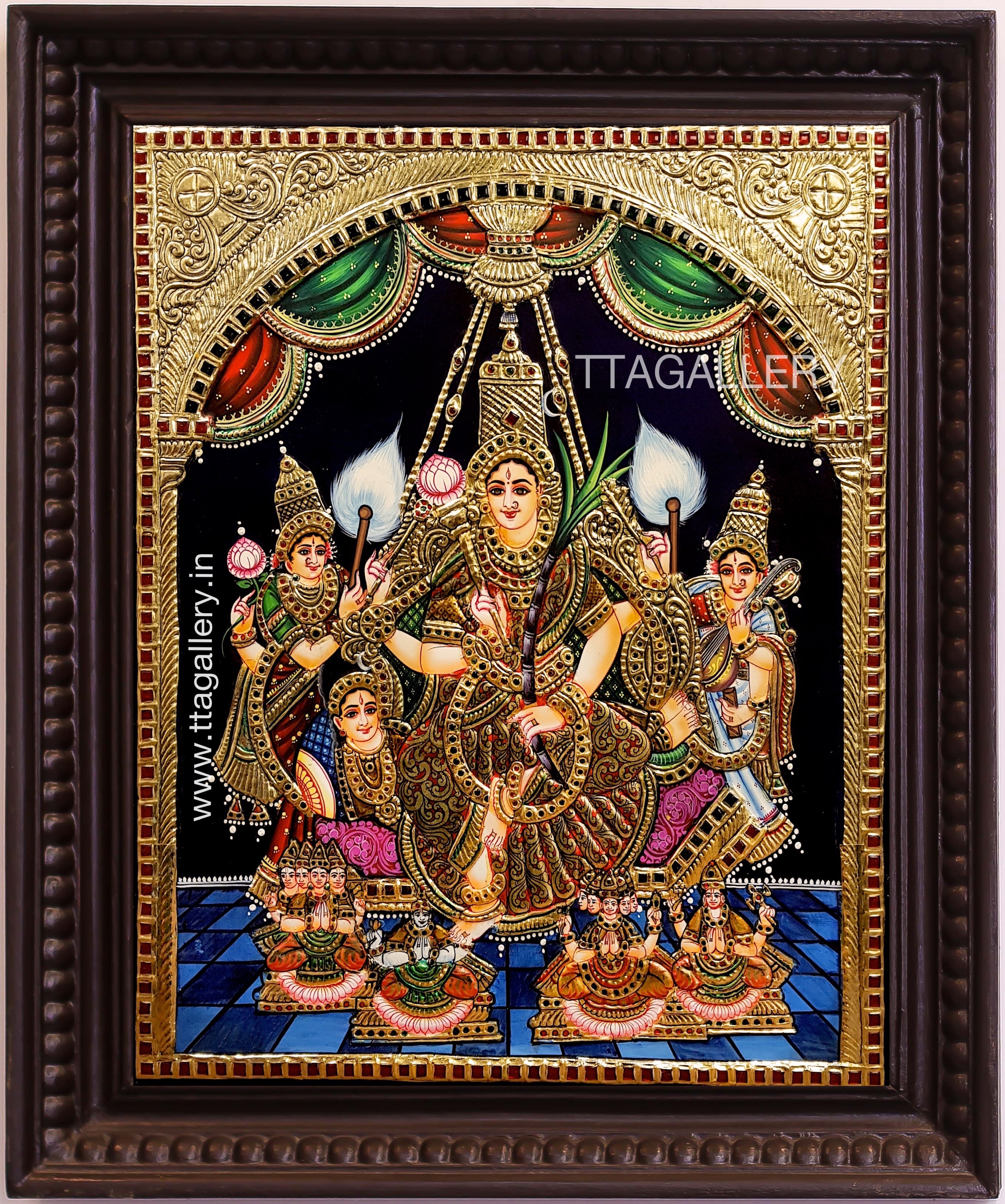 Sri Lalitha Devi Tanjore Painting