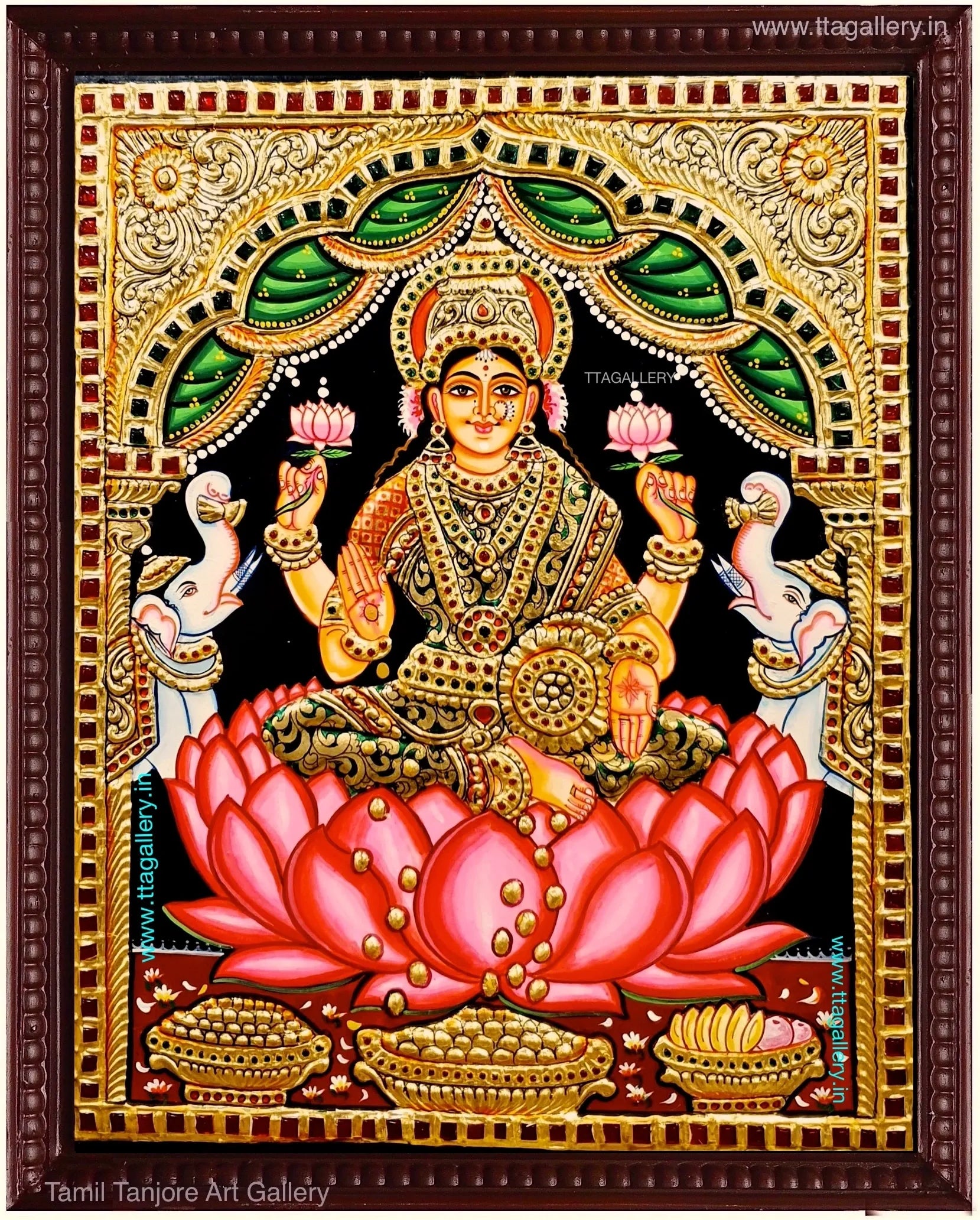 Gaja Lakshmi Tanjore Painting