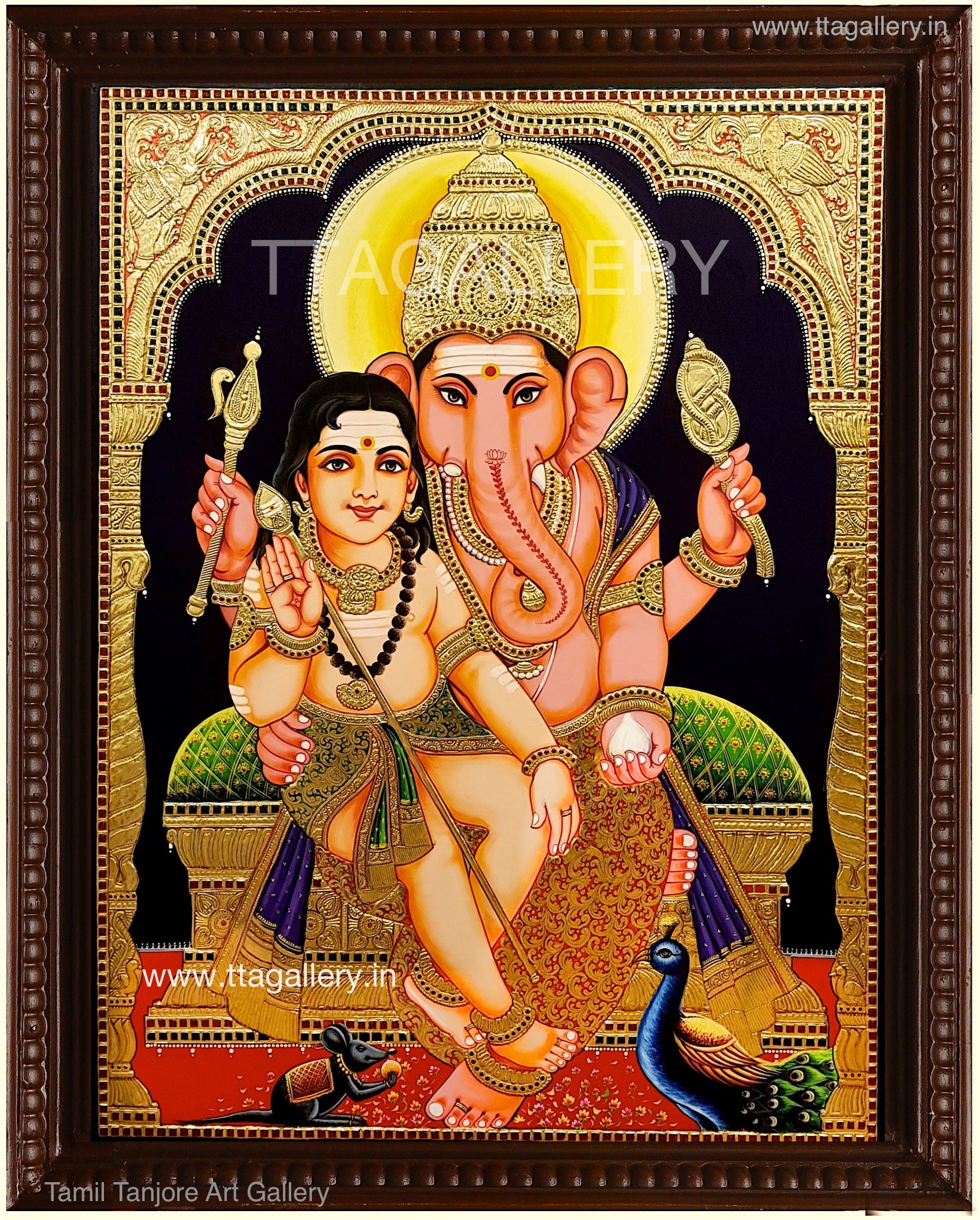 Ganesha Murugan Tanjore Painting