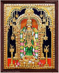 Meenakshi Amman Peacock Tanjore Painting