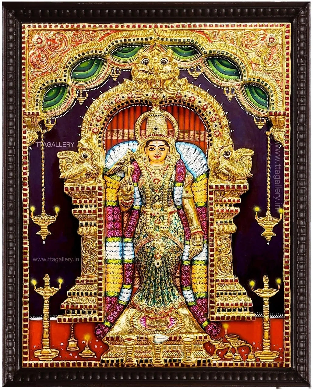 Meenakshi 3D Traditional Tanjore Painting