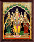Murugan Valli Deivanai Tanjore Painting