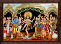 Natarajar Semi Embossed Tanjore Painting