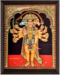Panchamugha Hanuman Standing Tanjore Painting
