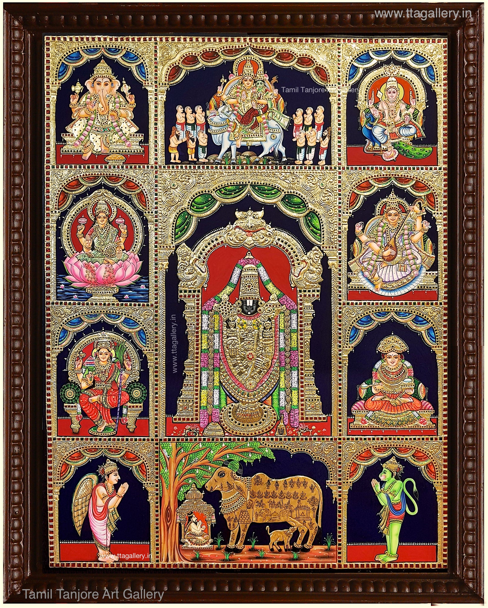11 Panel God Tanjore Painting