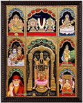 Pooja Painting Semi Embossed Tanjore Painting