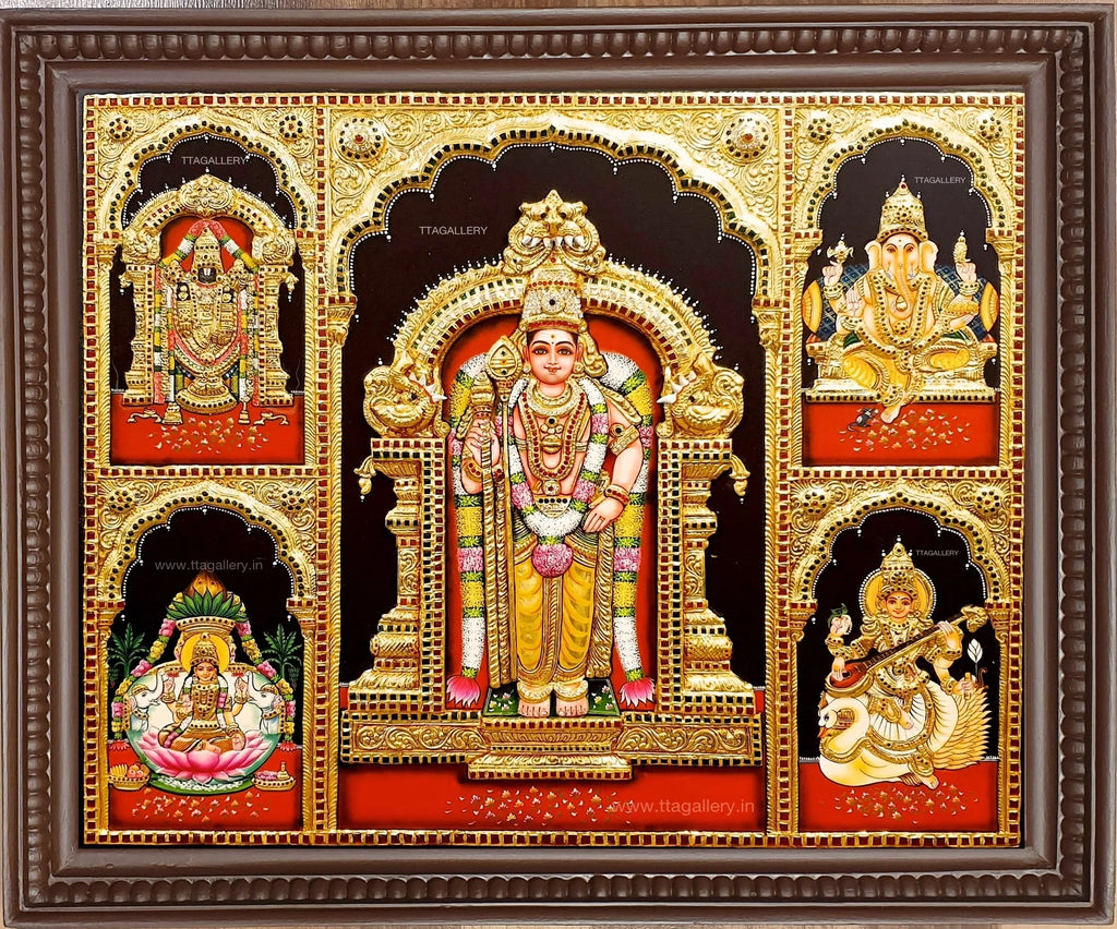Pooja painting with Murugan 3d Painting