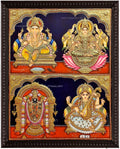 Pooja Painting Antique finish Semi Embossed Tanjore Painting