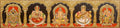 Five Panel God Tanjore Painting