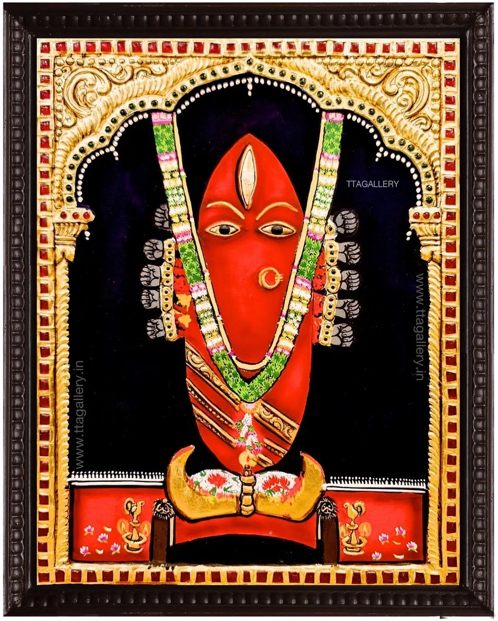 Linga Bhairavi Traditional Tanjore Painting
